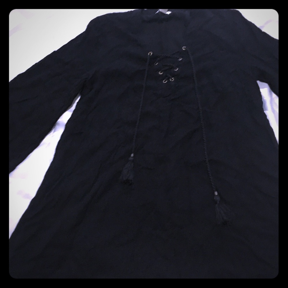 Black loose Dress/ beach cover up